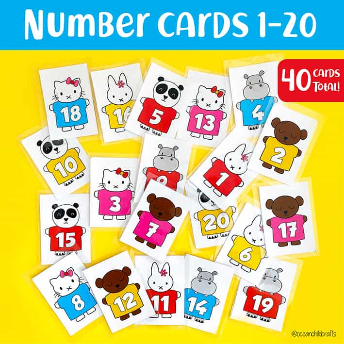 Simple Numbers 1-20 Flashcards - Super Simple