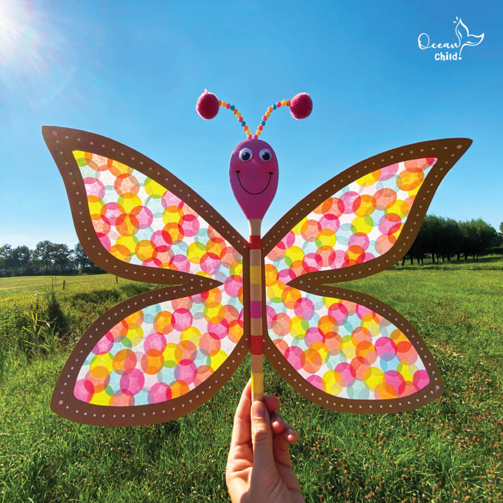 Amazing butterfly sun catcher spoon puppet