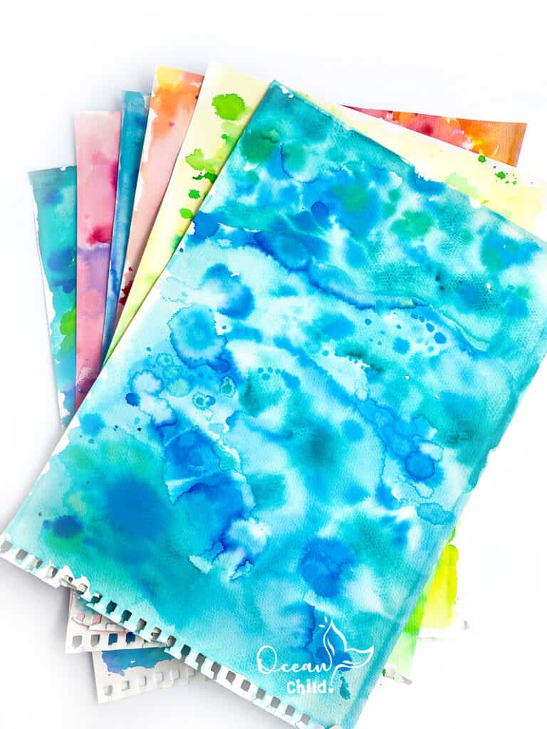 Watercolor paper for manta ray craft