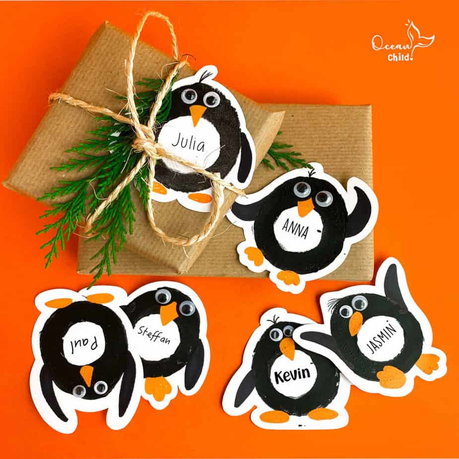 Penguin gift tags