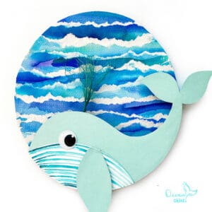 Watercolor whale craft