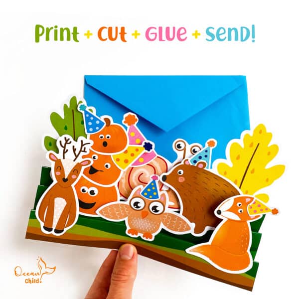 Enjoy this free printable pop-up card!! - Ocean Child Crafts