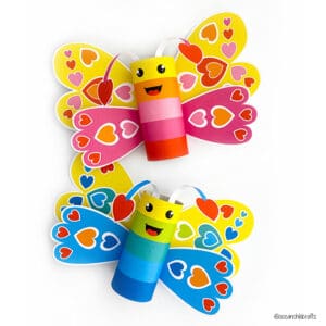 Colorful butterfly craft printable