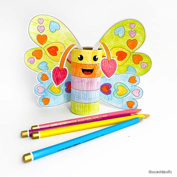 Color page butterfly craft