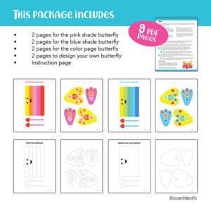 Craft template butterfly preschool