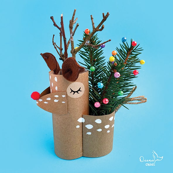 Paper roll Christmas craft