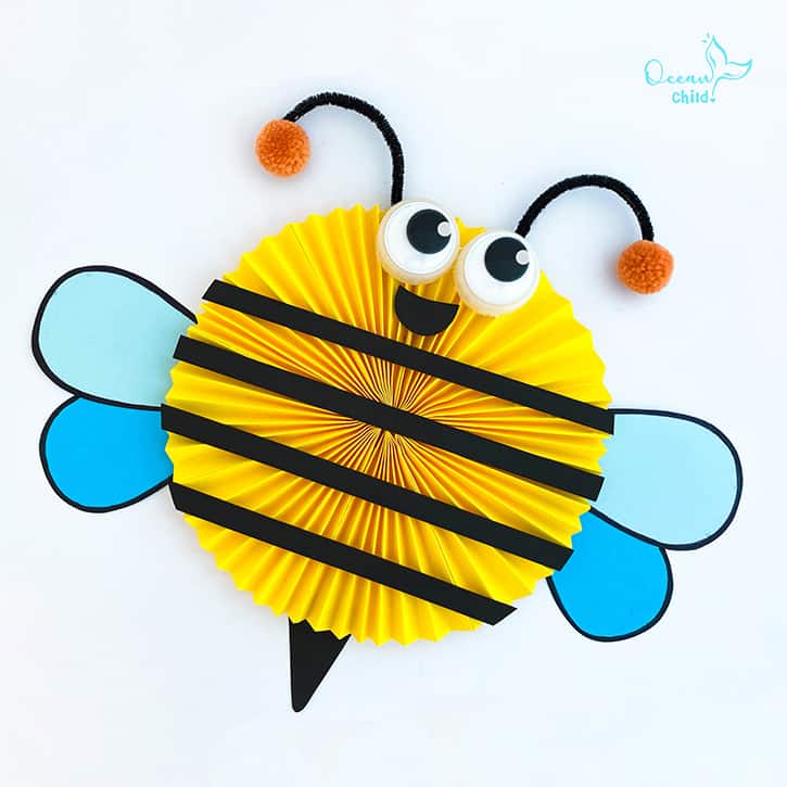Paper bee craft for kids