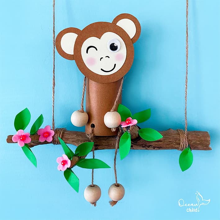 Paper roll monkey craft