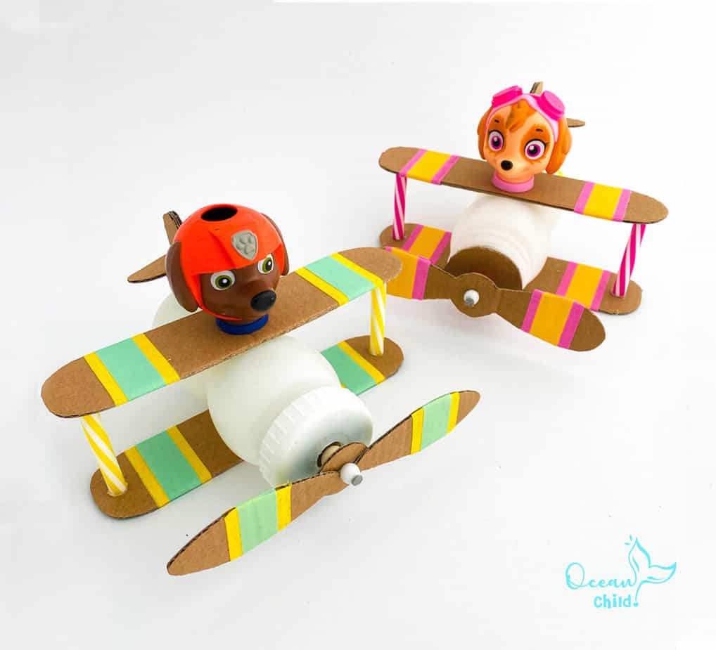 Upcycled airplane craft 