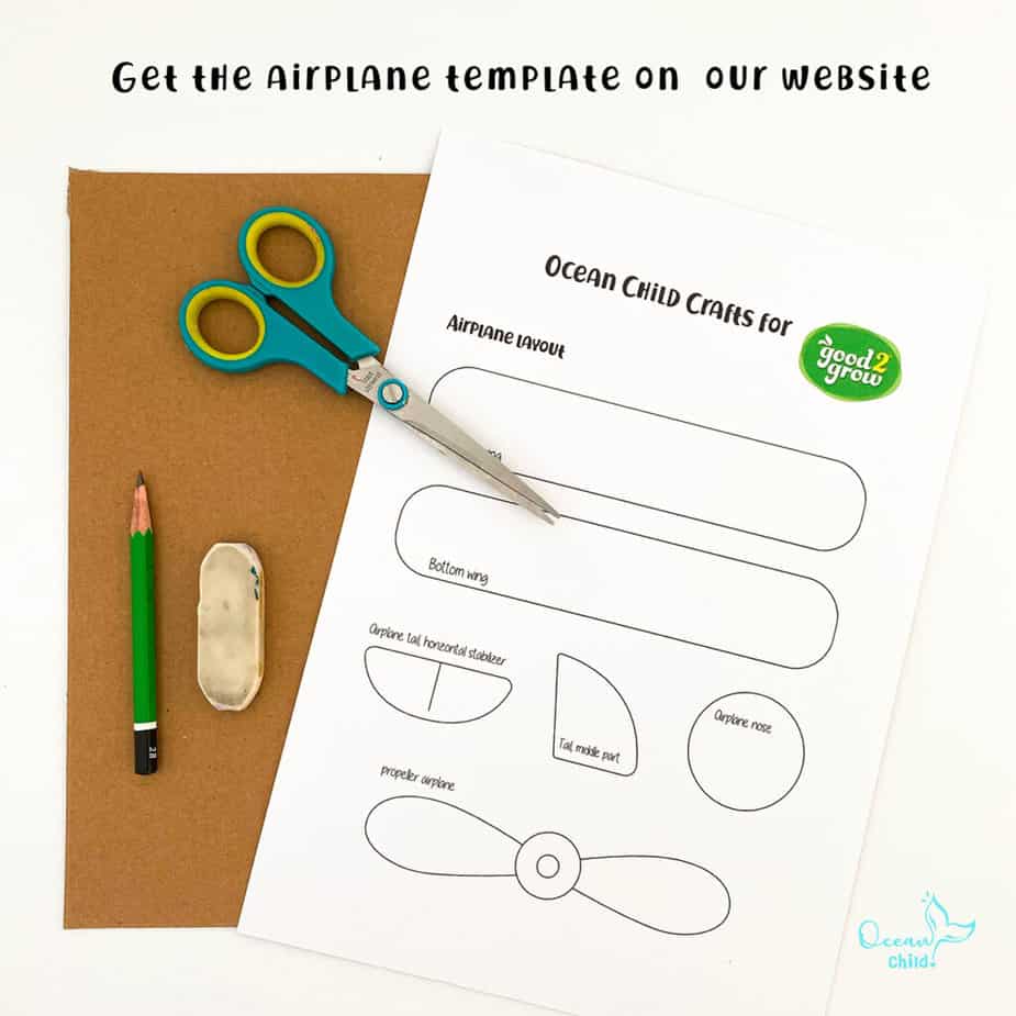 Airplane craft kids, with craft printable
