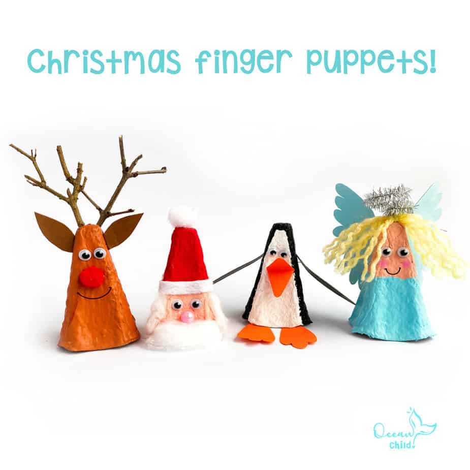 Recycled Christmas puppet craft