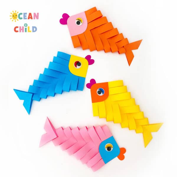 Easy and fun origami paper fish craft! - Ocean Child Crafts