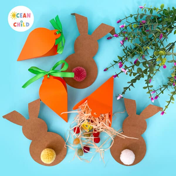 DIY Easter garland, bunnies, and carrots + free craft printable ...