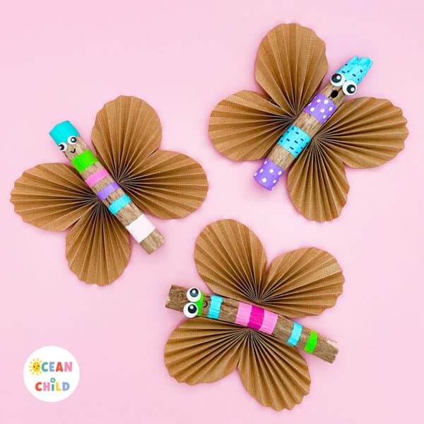 Butterfly stick craft for kids Ocean Child Crafts