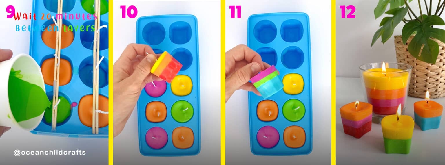 Homemade crayon candles, DIY gift idea! Ocean Child Crafts