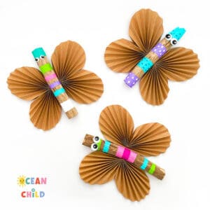 Butterfly stick craft for kids - Ocean Child Crafts