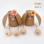 Super easy paper cup bunny craft activity! - Ocean Child Crafts