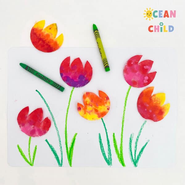 Easy tulip craft activity, perfect for Mother’s Day! - Ocean Child Crafts