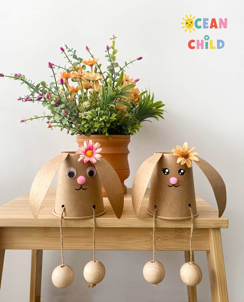 Jumping Bunny Cup Craft - Creative Little Explorers