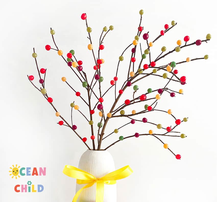 Jellybean tree Easter craft activity