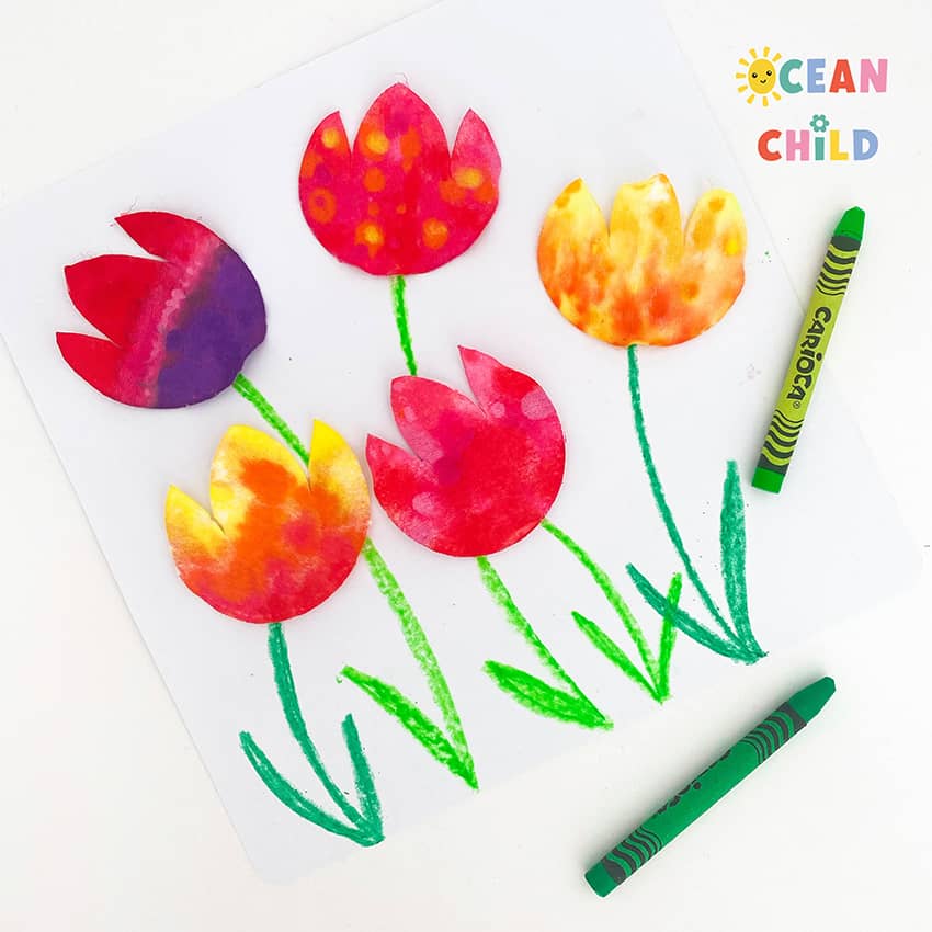 Easy tulip craft activity, perfect for Mother’s Day! - Ocean Child Crafts