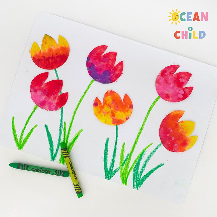 Easy tulip craft activity, perfect for Mother’s Day! - Ocean Child Crafts