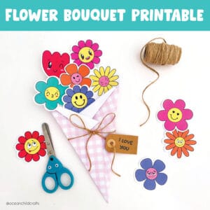DIY flower bouquet printable