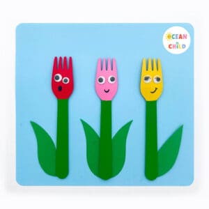 Easy DIY tulip greeting card for kids