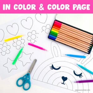 Rainbow coloring activity for kids