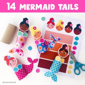 Mermaid activity craft and color