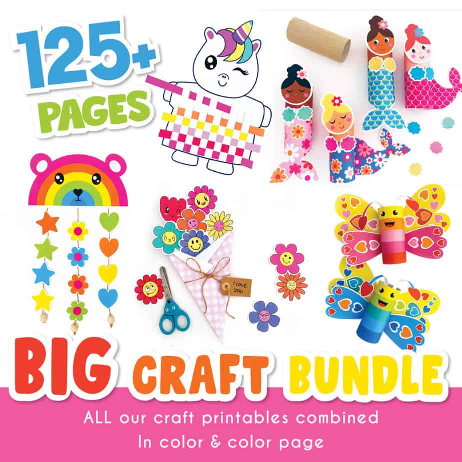 Kids art and craft activity bundle craft printables for kids