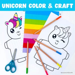 Unicorn birthday party activity printable for kids