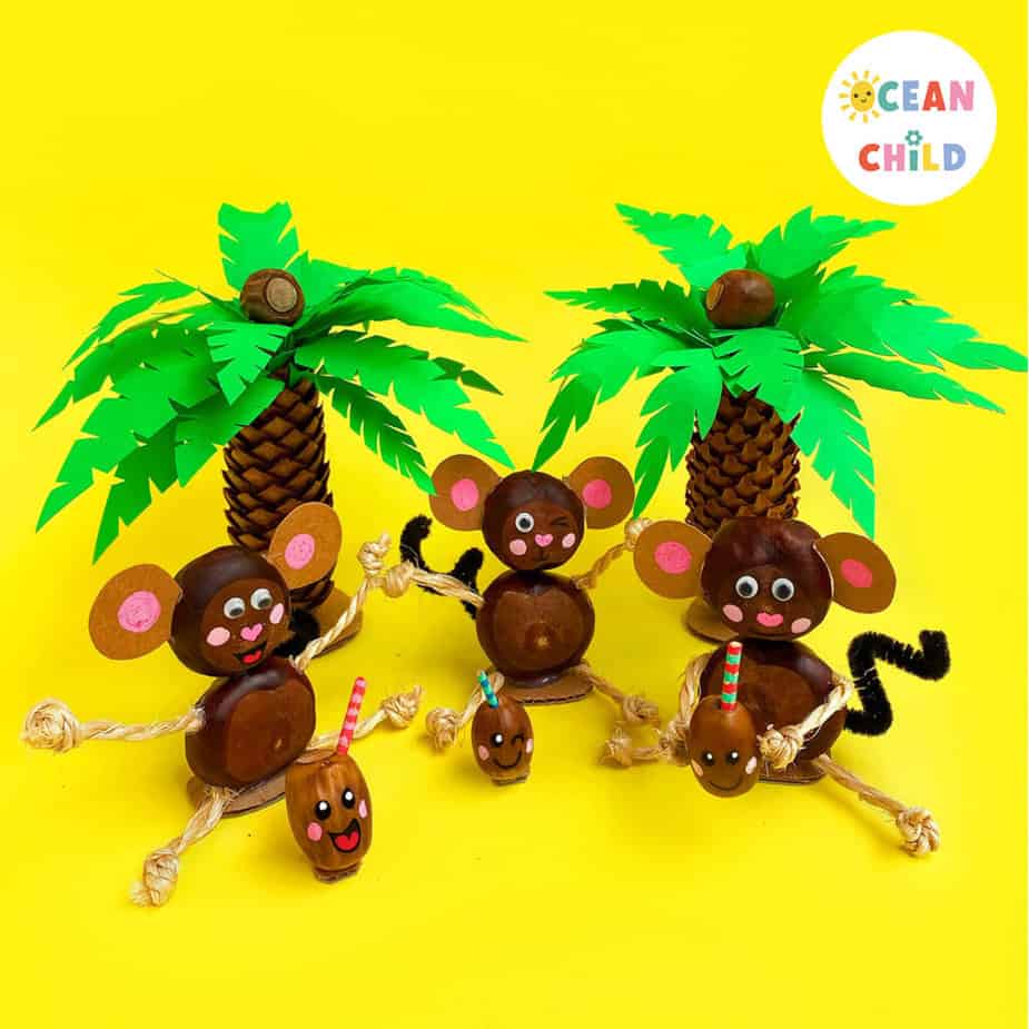 Monkeys created from chestnuts