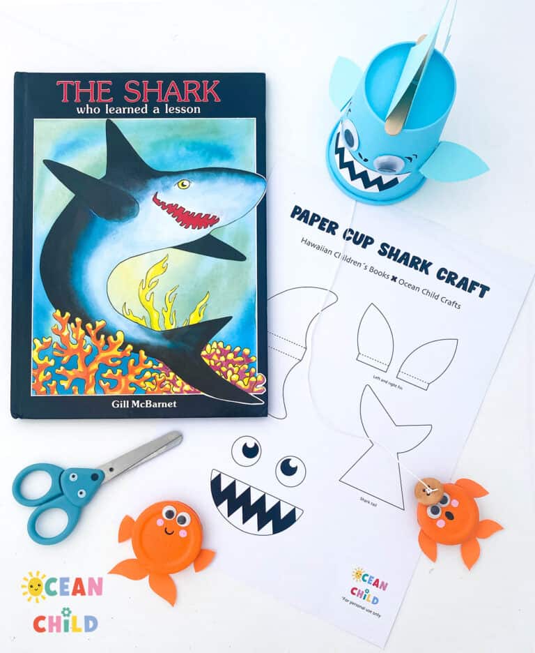 Paper Cup Shark Craft And Magnet Fishing Game - Ocean Child Crafts