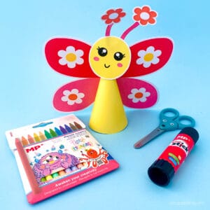 Preschool art activity bugs template