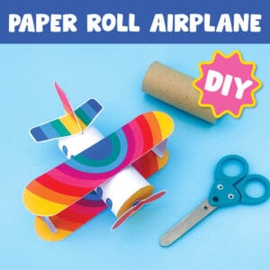 Paper roll airplane craft activity for kids!