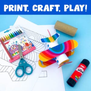 Airplane craft printable for kids