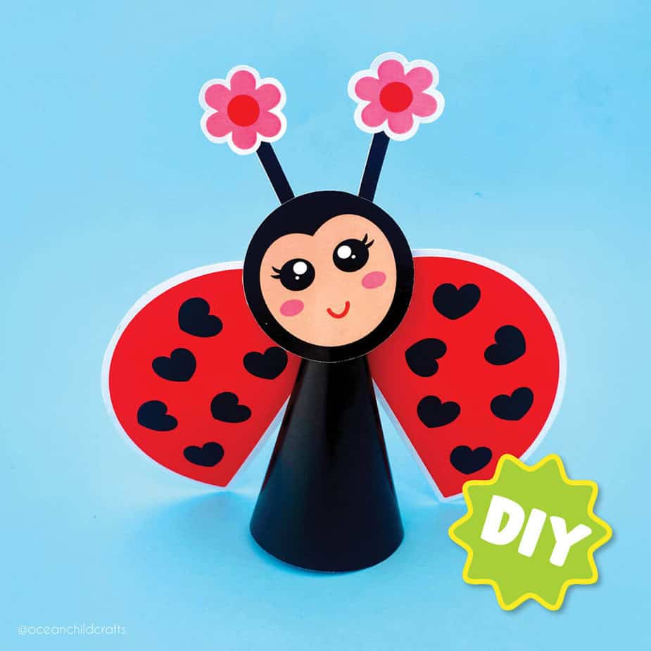 Bug craft template for kids