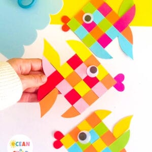 Colorful paper fish craft Summer