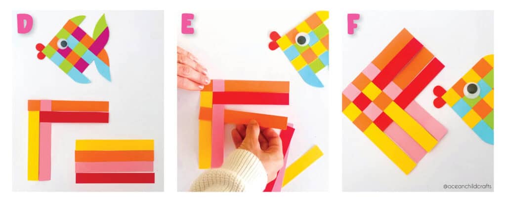 Paper weaving craft for kids