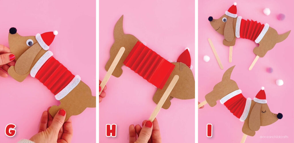 How to make a dancing Christmas puppet for kids