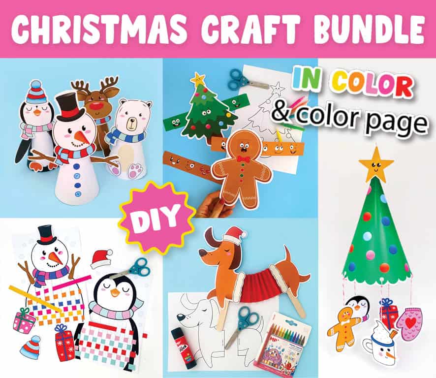 Christmas Craft Printable Bundle Kids