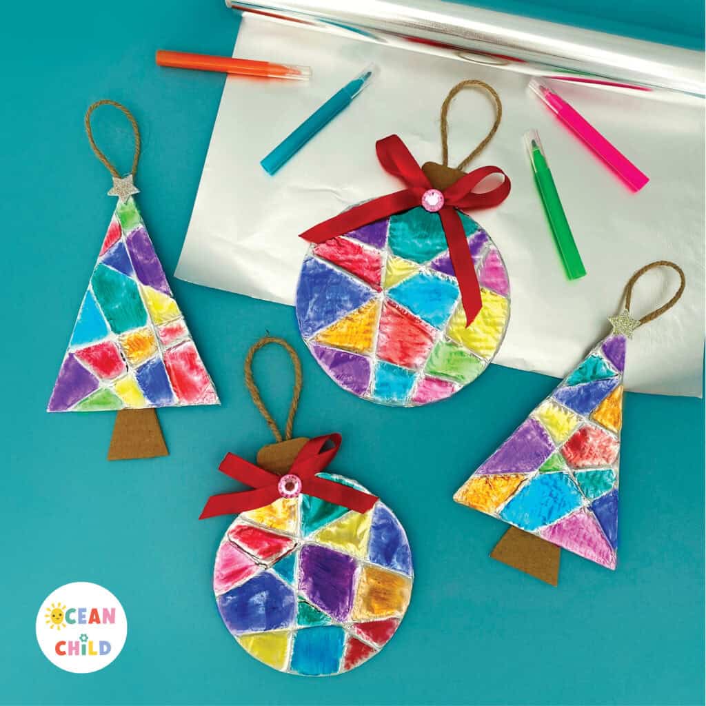 Step by Step Craft Instructions On This Fun Aluminium Foil Christmas Ornament Craft For Kids