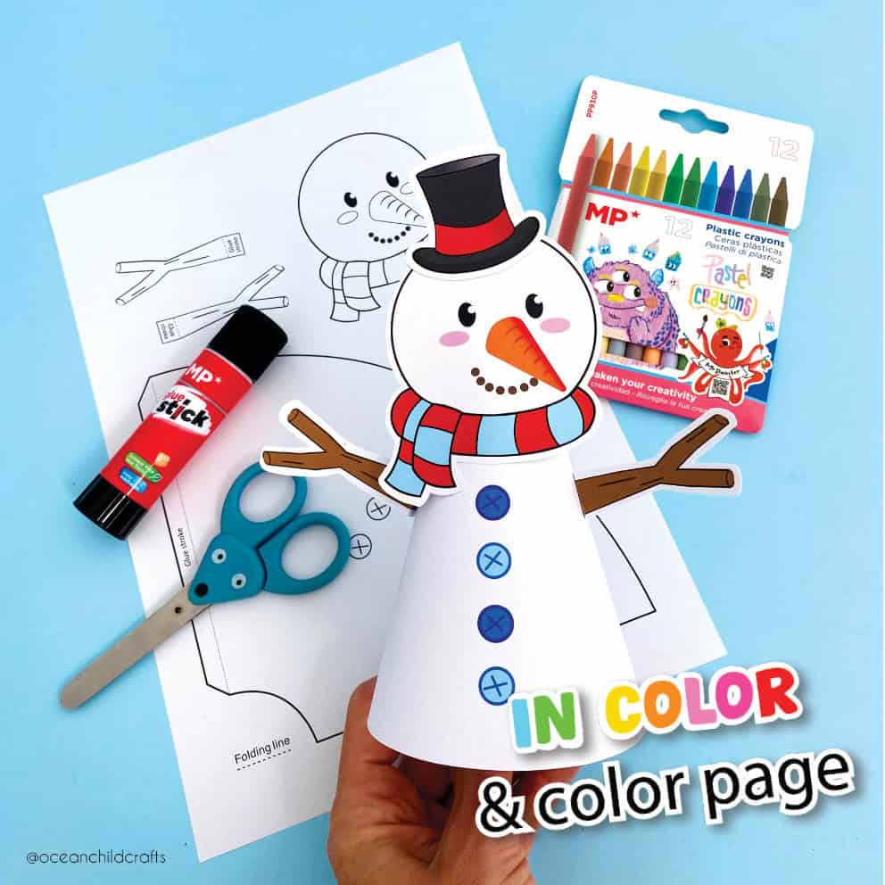 Build a snowman craft printable