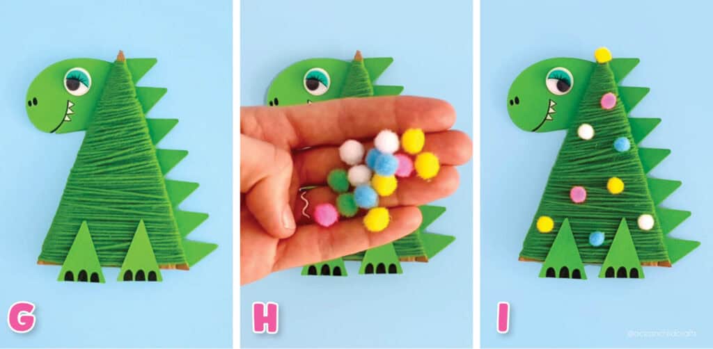 Christmas Dino Craft Kids