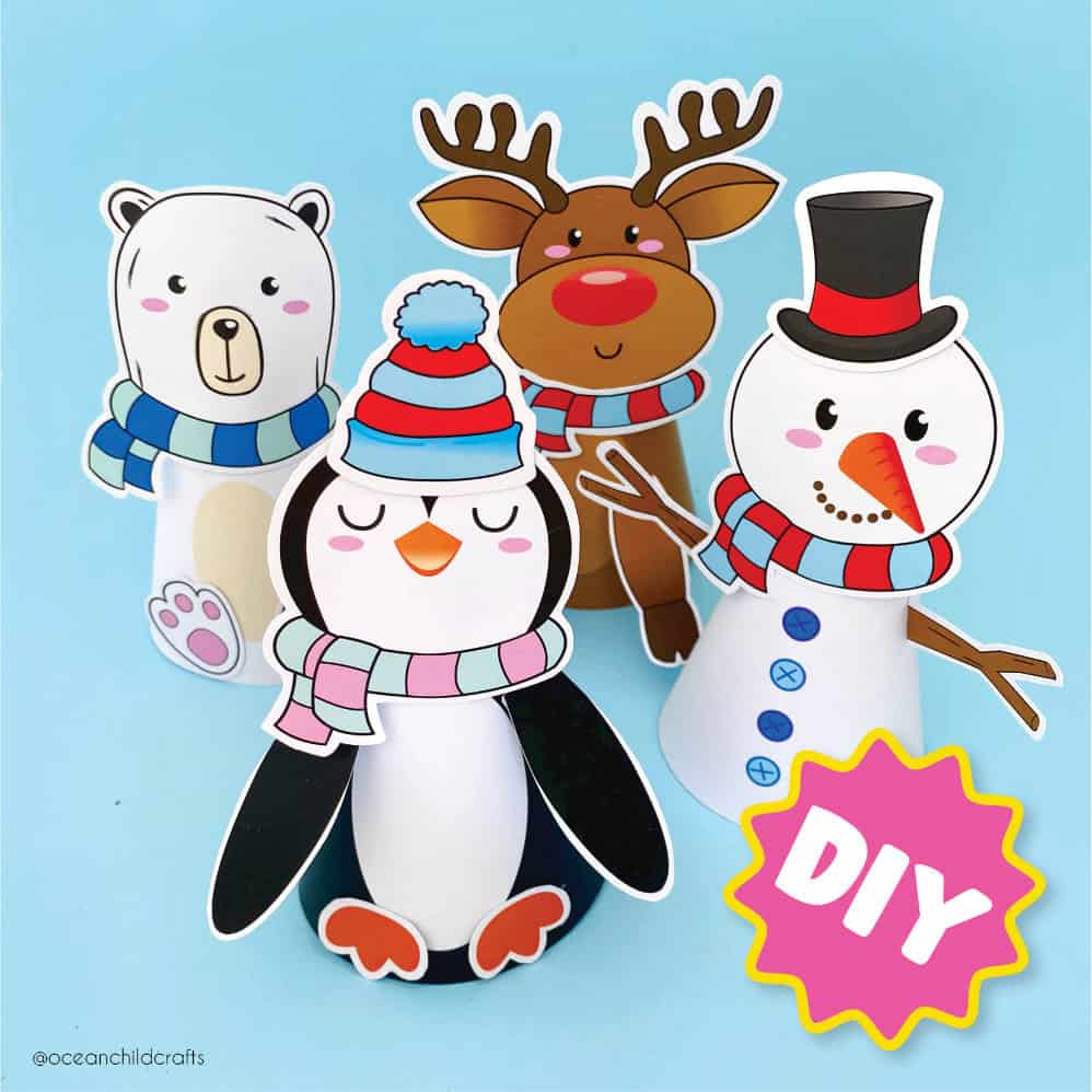 DIY Arctic Animals Craft Printable Kids