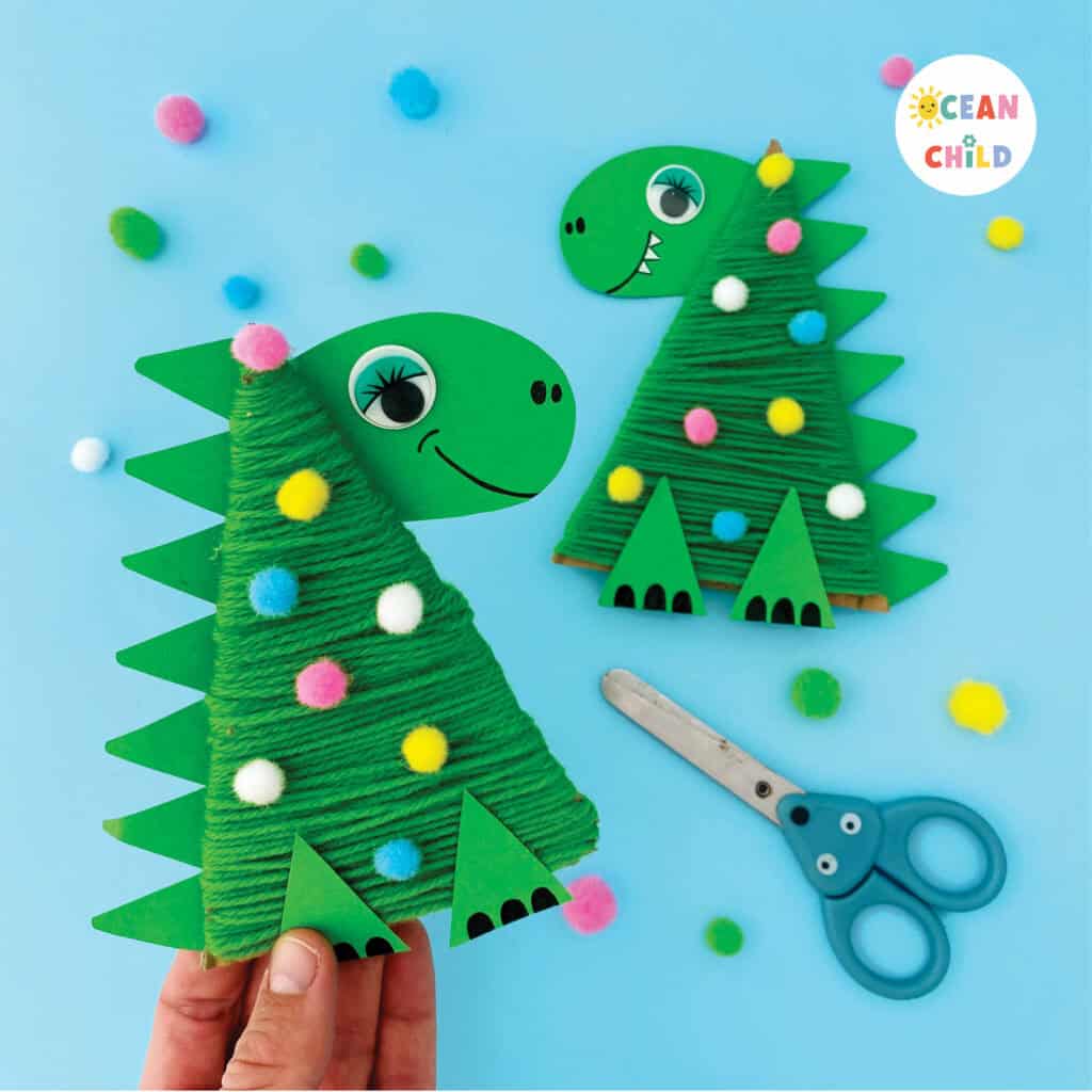 Dinosaur Christmas Craft Kids