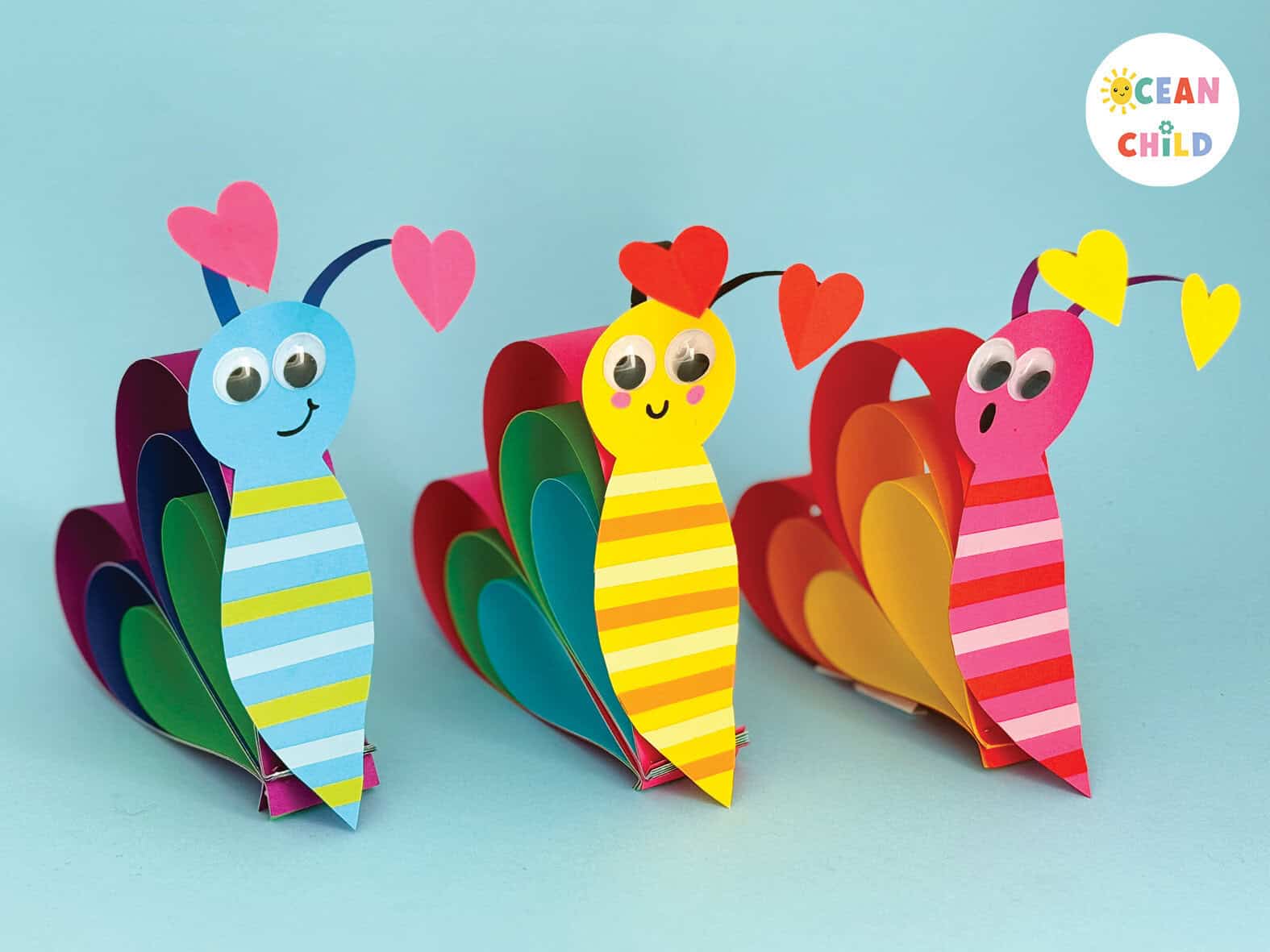 Easy Paper Butterfly Craft for Kids: With Free Template! - Ocean Child ...