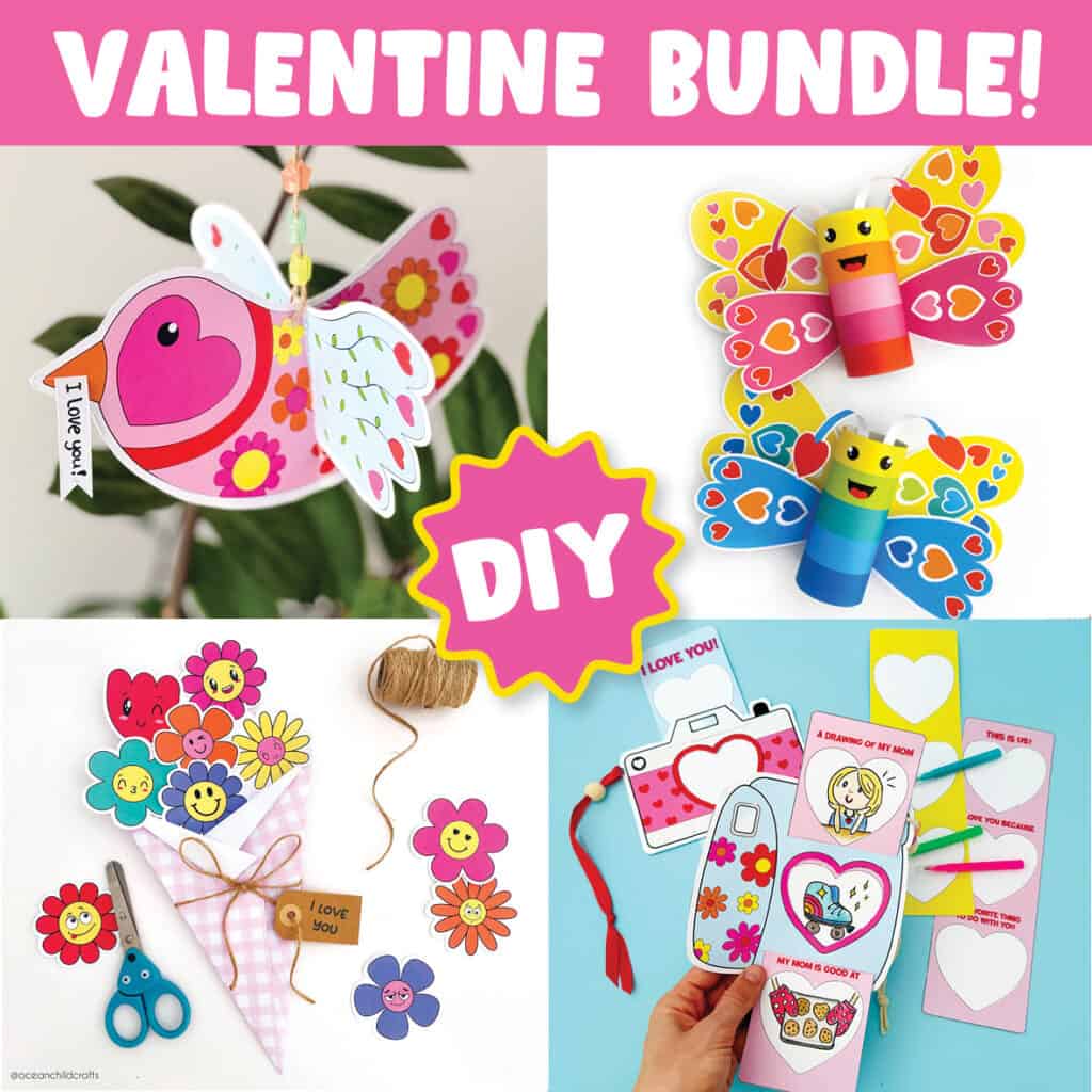 Valentine Printable Craft Bundle For Kids