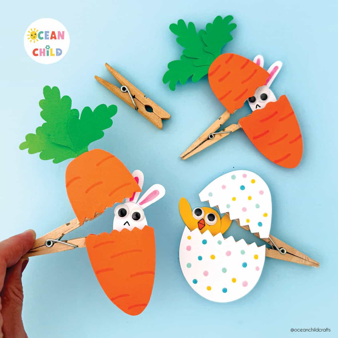 Paper Easter Egg And Carrot Surprise Craft With FREE Printable! - Ocean Child Crafts paper-easter-egg-and-carrot-surprise-craft-with-free-printable-ocean-child-crafts